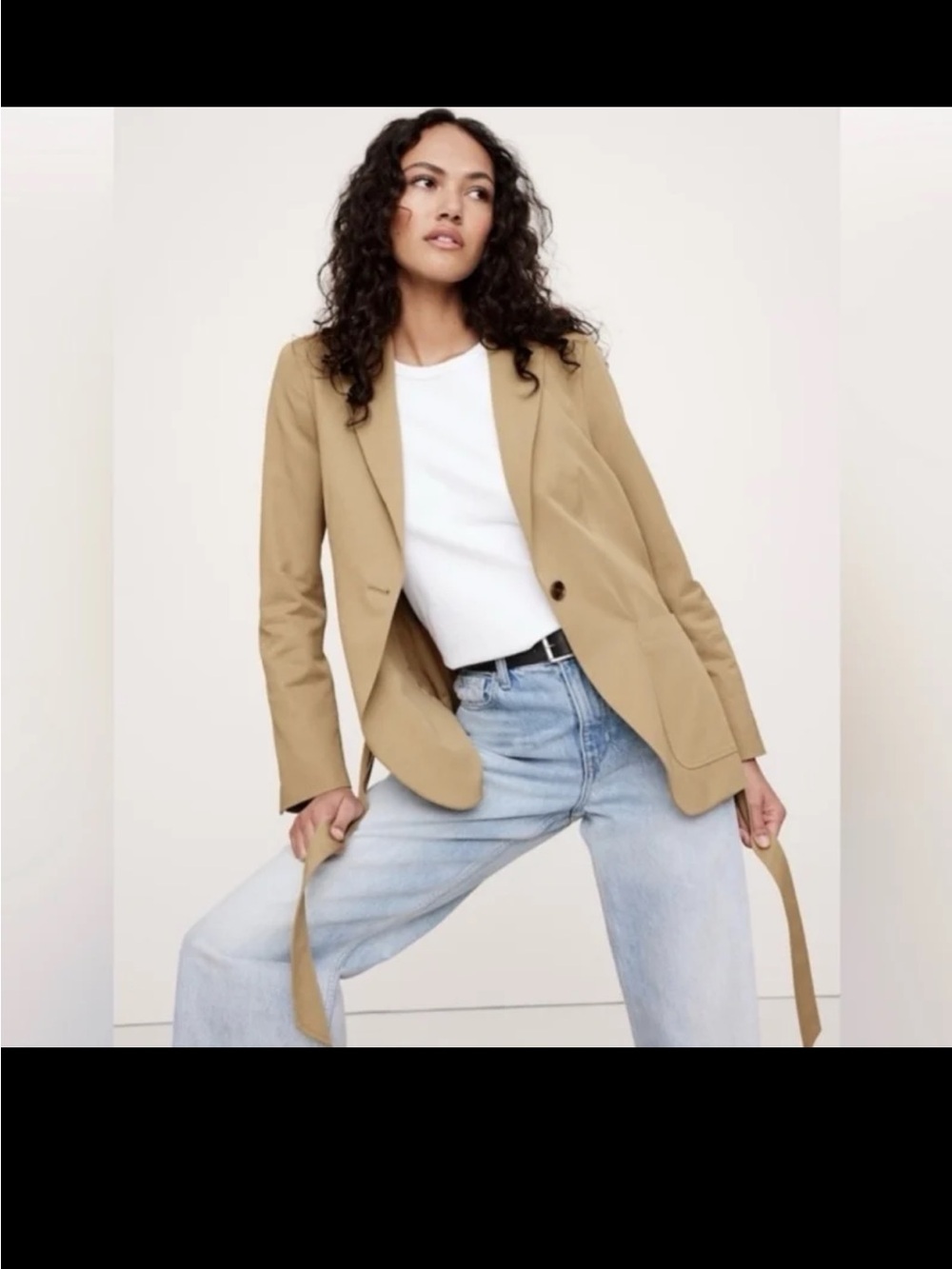 NWT Banana Republic Relaxed Drapey Belted Blazer size 6